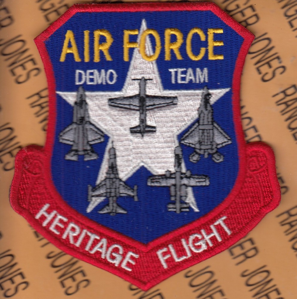USAF Air Force Demp Team Heritage Flight ~4.5" patch c/e