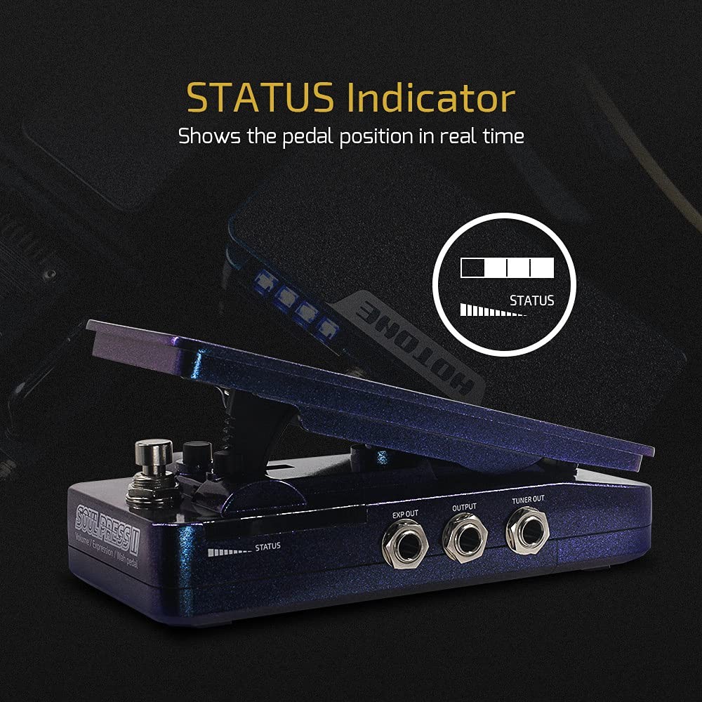 Hotone Wah Active Volume Passive Expression Guitar Effects Pedal Blue