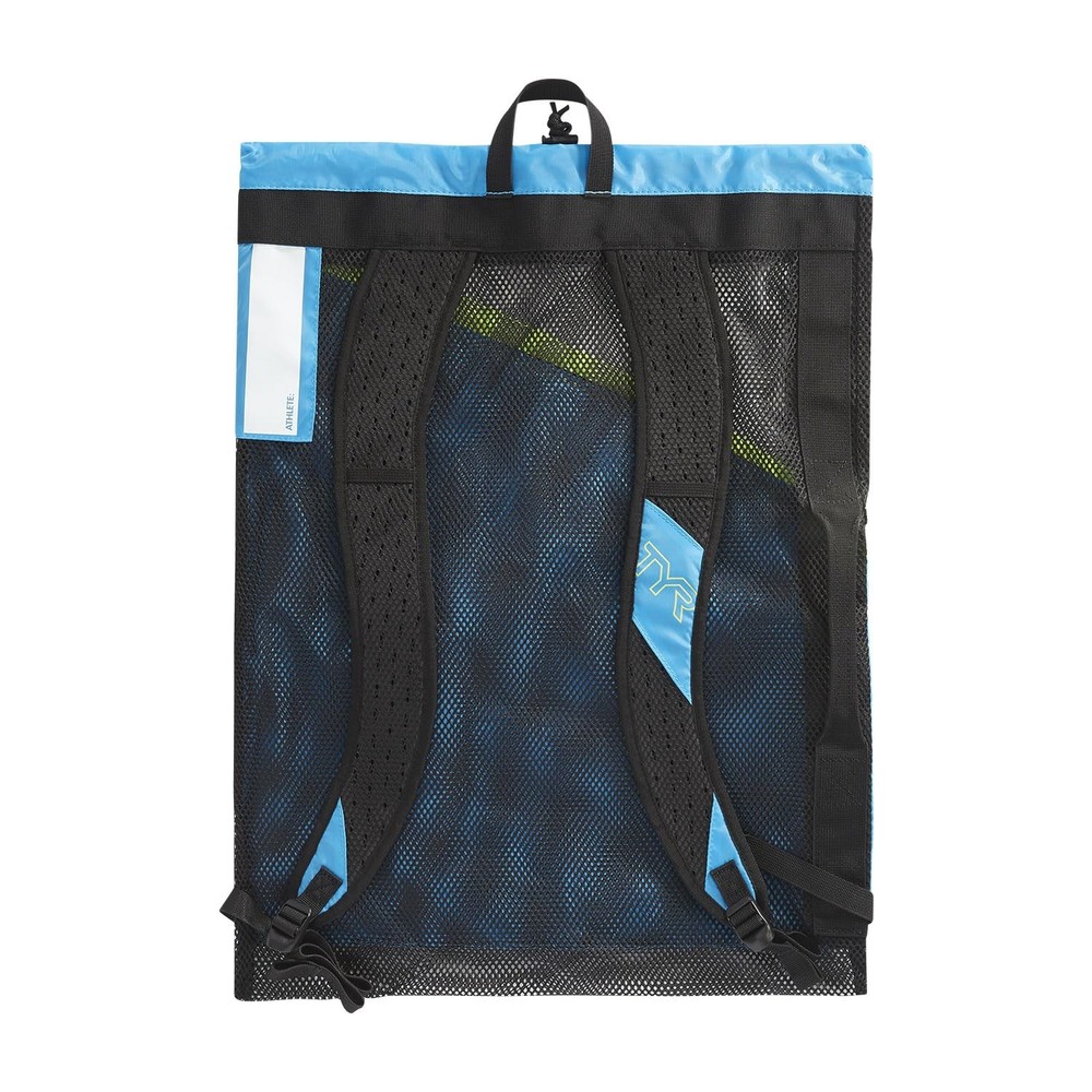 TYR Elite Team Mesh Backpack, Blue/Yellow, one Size