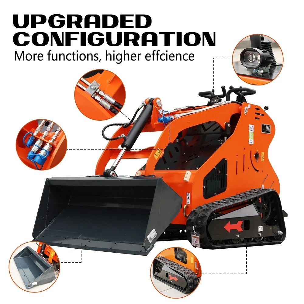 1-ton mini excavator (pilot thumb clamp) + mini loader B&S engine free shipping