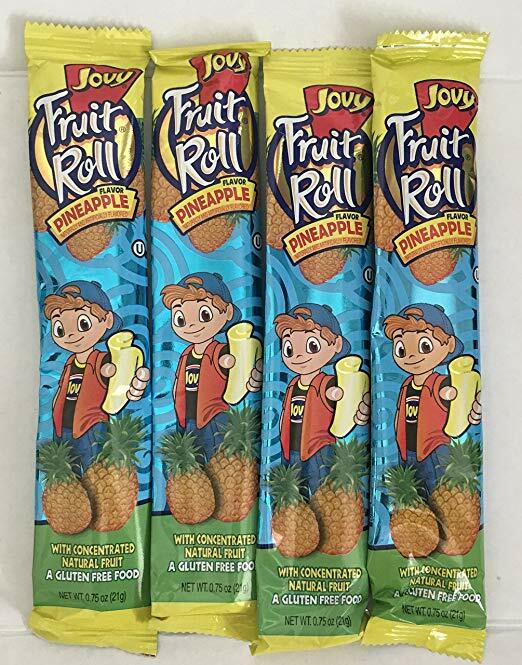 Jovy Fruit Roll Snacks -Pineapple (16 Packets per Order) - Perfect for Snacks