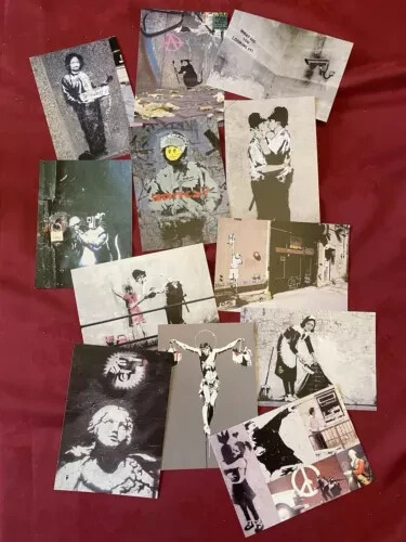 JOB LOT BANKSY POSTCARDS - 12
