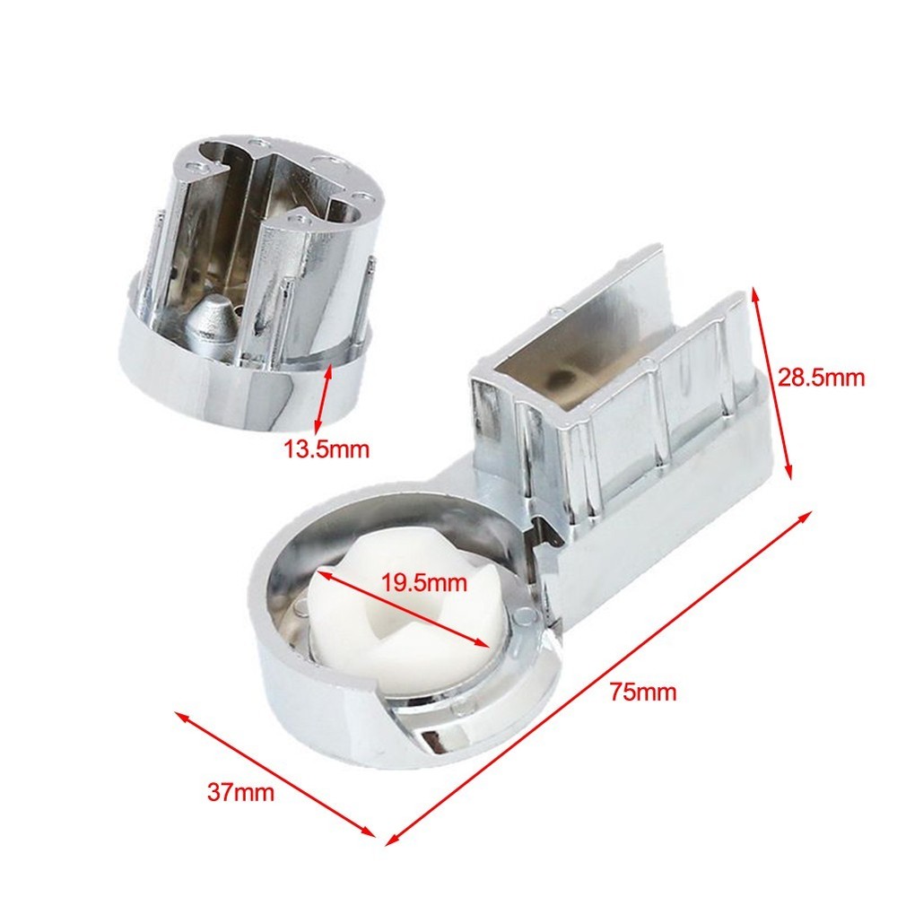 1 Set Bath Hinge Brackets Shower Screen Hinges ABS Chrome Plating Shower Holder