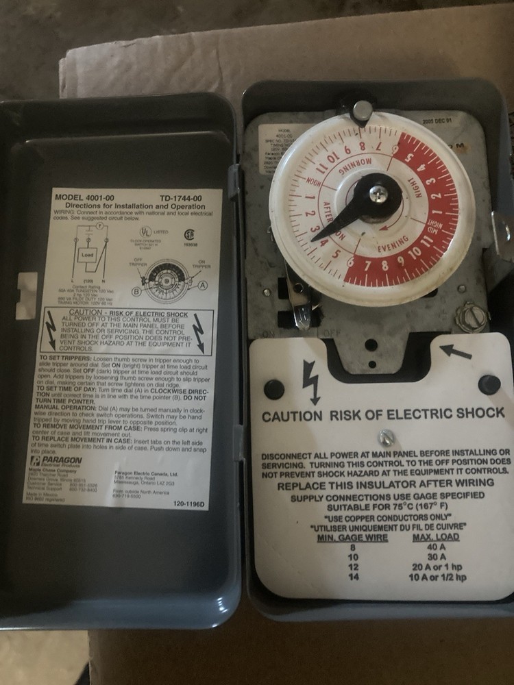 Paragon Time Clock 120 Volt