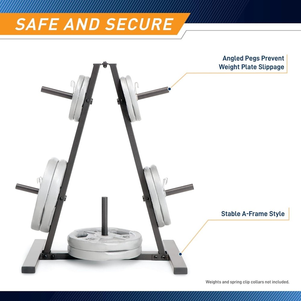 Alloy Steel Weight Plate Storage Rack - Triangular Design for Space Efficiency