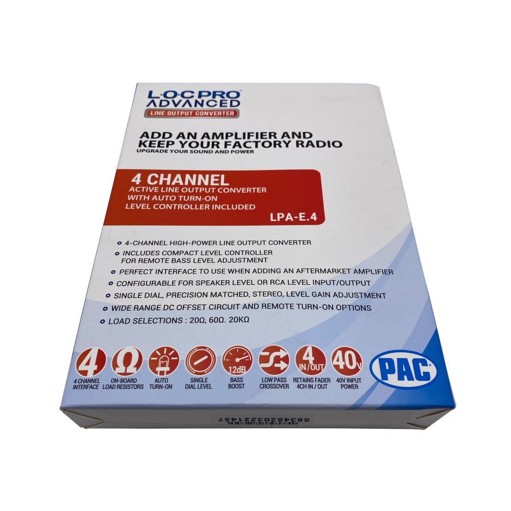 PAC Amplifier Integration Solution for 2019-24 Non-Amplified GM LPHGM72+LPA-E.4