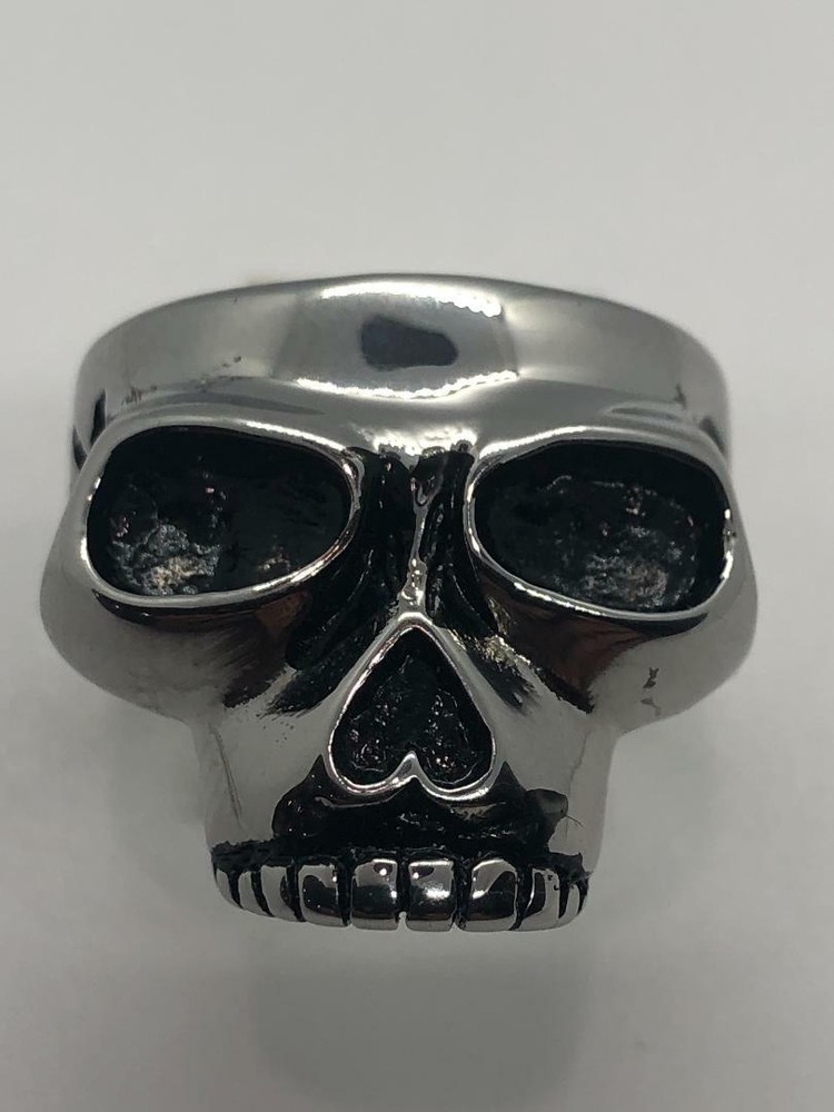 Flat Top Skull Men's Biker Ring Stainless Steel Ring 11