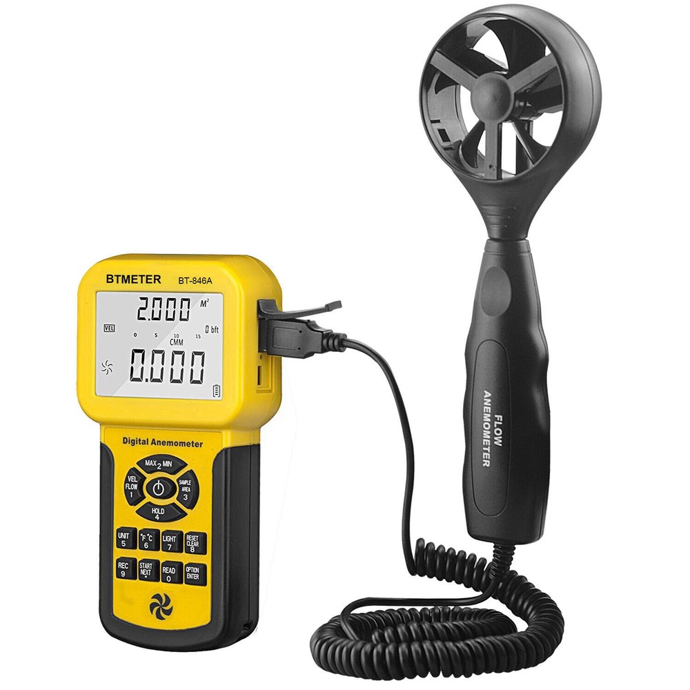 HOLDPEAK Pro HVAC Anemometer Measures Wind Speed Wind Flow Wind Temperature CFM