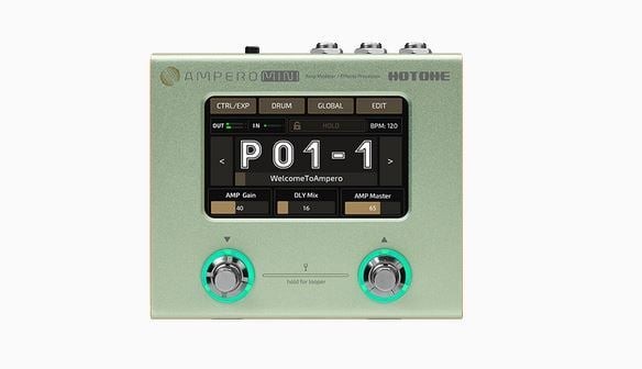 Hotone MP-50 Ultra-Compact Amp Modeler/Multi-Effects Pedal, Touchscreen, VANILLA