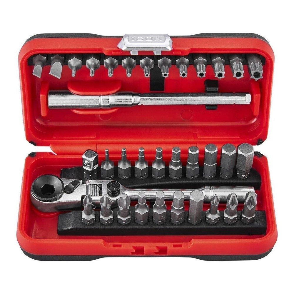 ICON RXFT-35 Locking Flex Head Ratchet Bit Set 35 Piece W/Protective Case