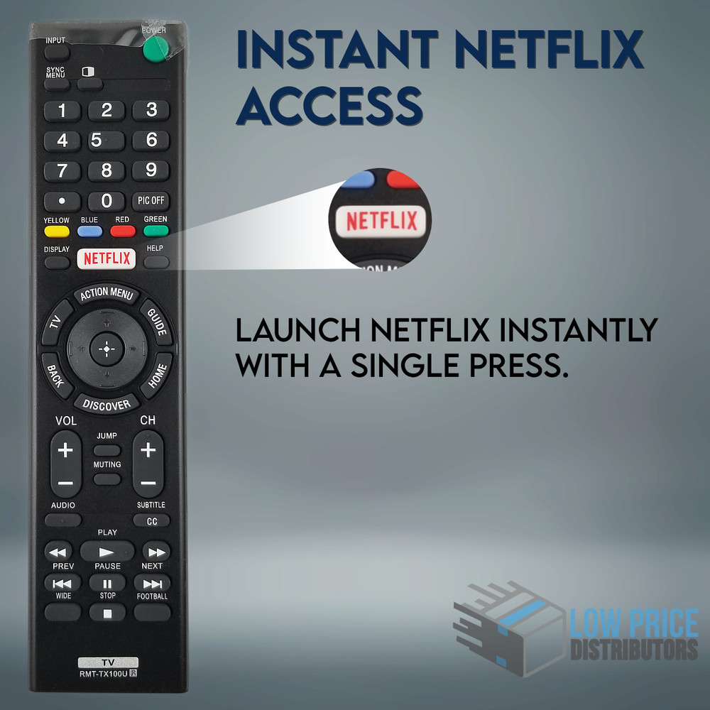 Replacement Sony RMT-TX100U TV Remote Control