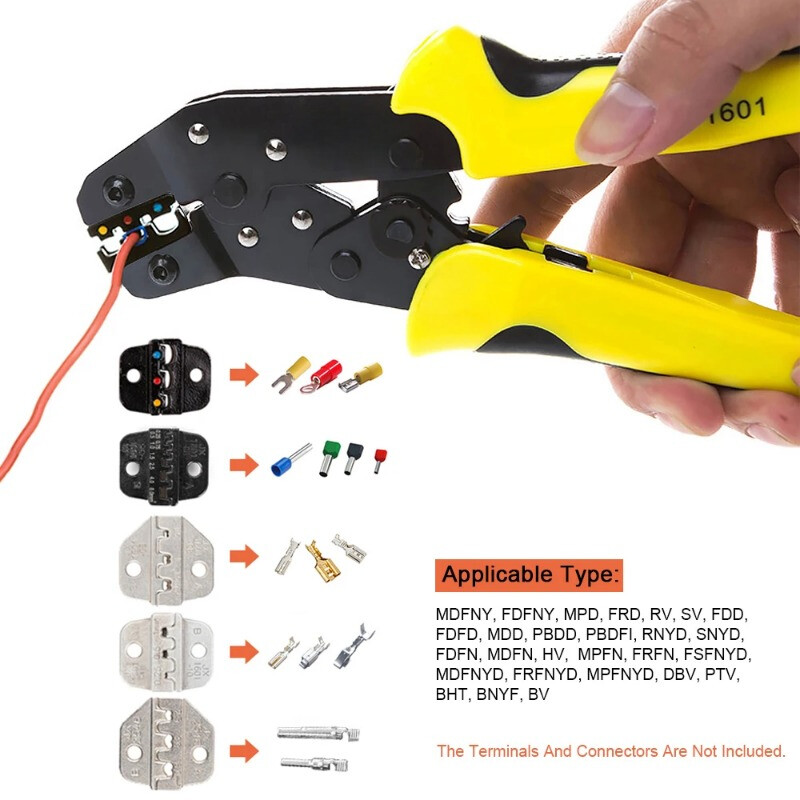 Wire Crimpers Multifunctional Engineering Ratcheting Terminal Crimping