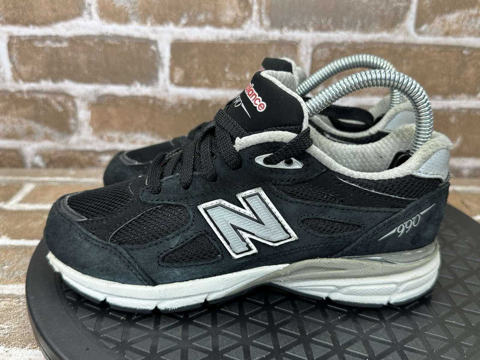 New Balance 990v3 Black Silver Running Shoes Sneakers PC990BS3 Boys Youth Size 1