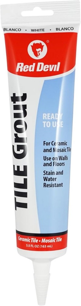 Red Devil 0425 Pre-Mixed Tile Grout, 5.5 oz., White - Ultimate Adhesion Solution