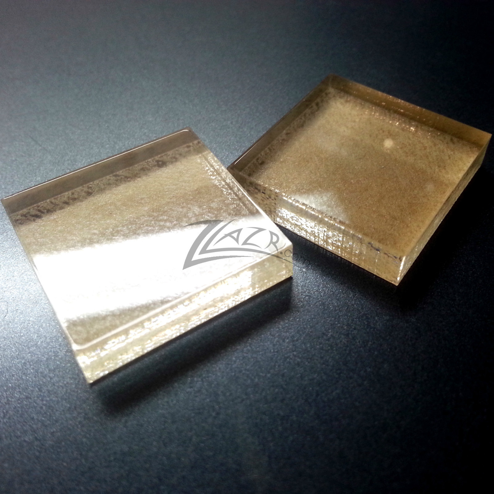 (25) 1.25" x 1/4" CLEAR Acrylic Squares Gem Mineral Display Base Tiles Stand