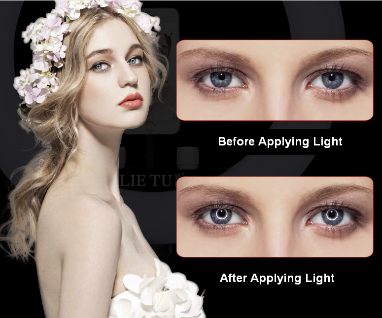 Fodoto 14" inch BiColor LED Ring Light Kit with Stand Social Media/Beauty Shoot