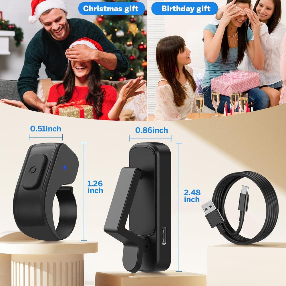 Page Turner Ring for Kindle,Remote Control for iPhone iPad Android Tablets E-...