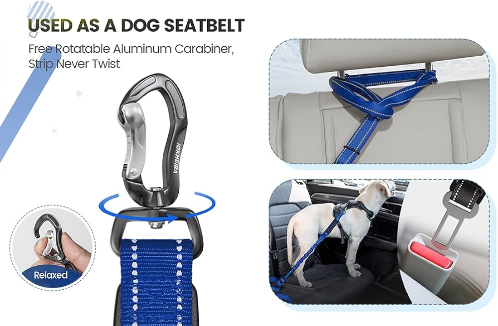 Multifunctal Dog Leash for Lar & Medium Dogs, Adjustable