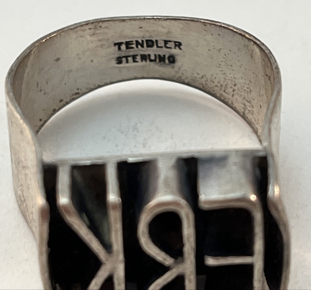 TENDLER Sterling Ring Bill Tendler Creation Initials