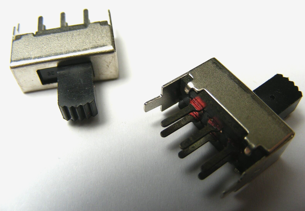 6 Pcs 6 Terminal 2 Position DPST On/OFF Mini Slide Switch