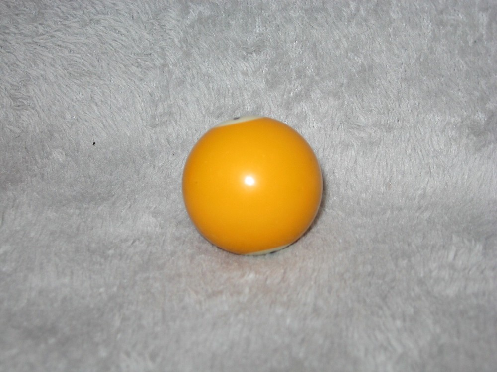 Mini Pool Ball #1 Yellow Solid 1.5" Diameter Miniature Billiard Replacement