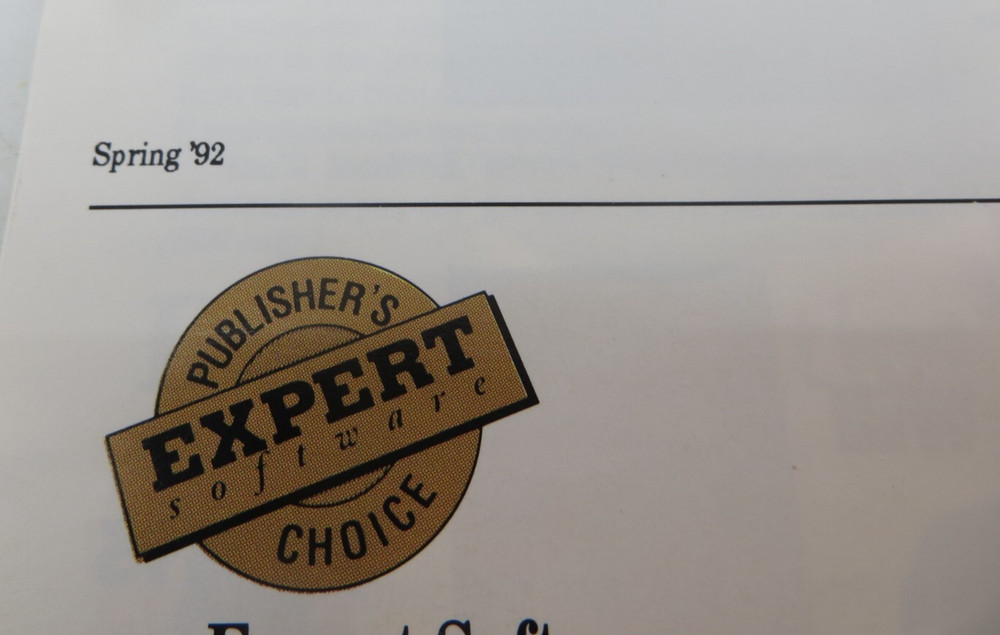 Expert Software Spring 1992 Catalog vintage computer reference