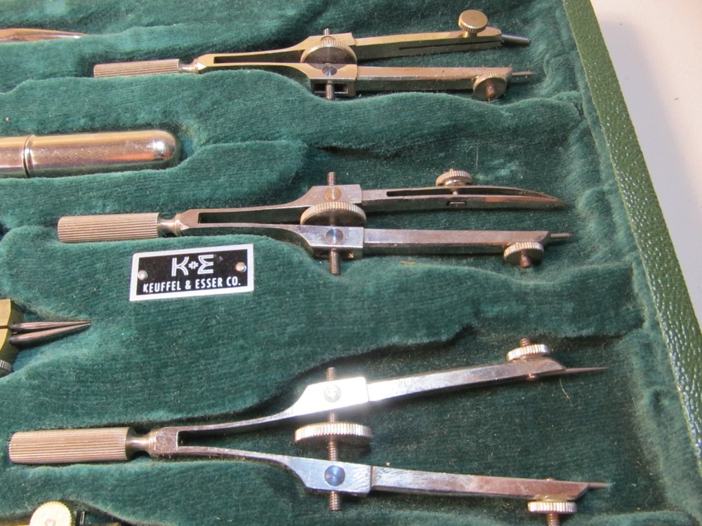 Vintage K & E Drafting Set, Tools Instruments Keuffel Esser