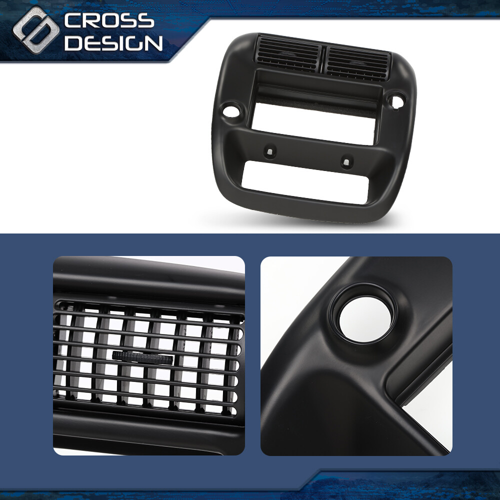 Fit For 97-01 Explorer 97-06 Ranger Center Dashboard Radio Panel Vent Trim Black