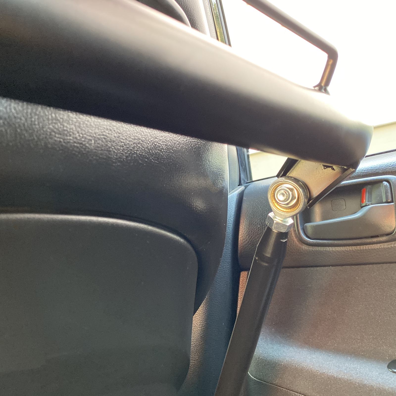 49" Black Universal Stainless Steel Racing Safety Seat Belt Roll Harness Bar Rod