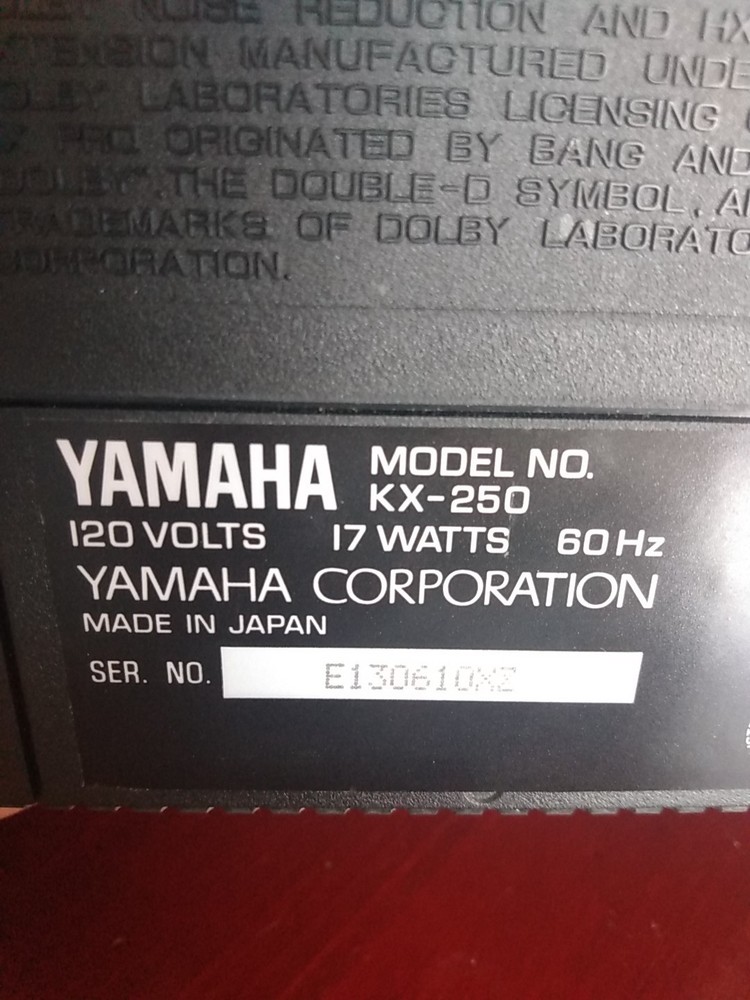 Yamaha Cassette Deck KX-250
