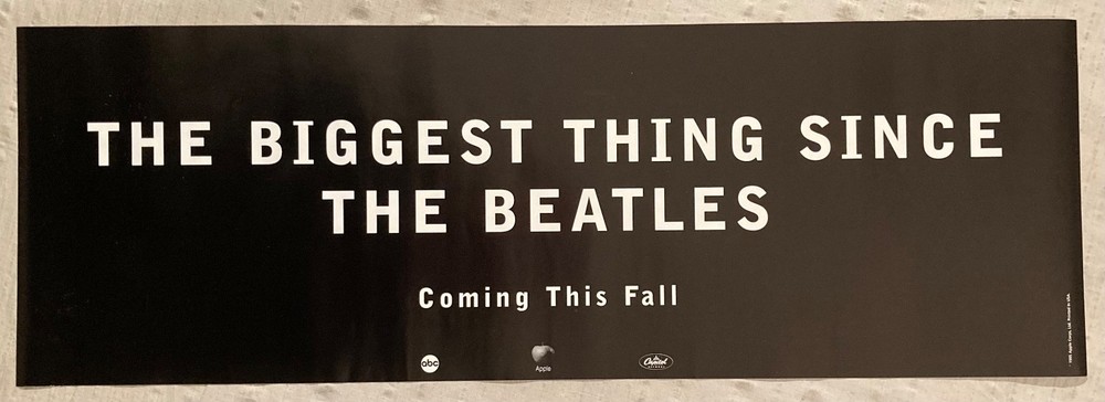 Beatles 1995 Two-Sided Advance Promo Poster Anthology Banner Style