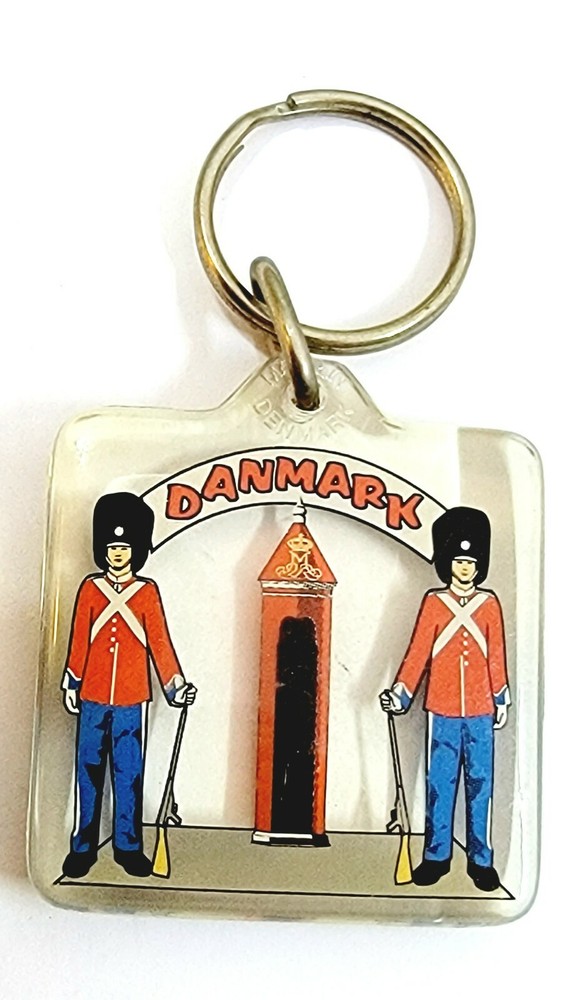 Denmark Keychain Danmark Souvenir Keyring Plastic Keytag Gift