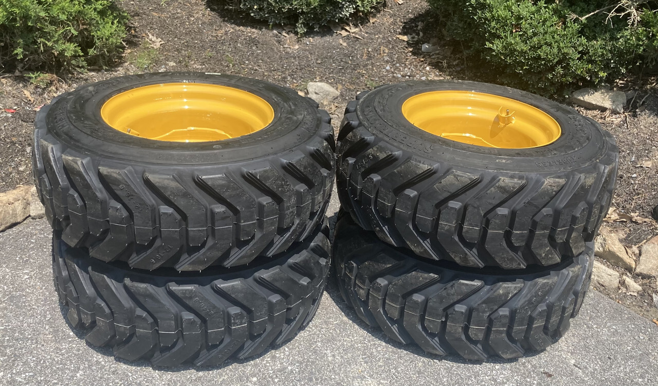 1 or 4-HD 12-16.5 SKS-8 Skid Steer Tires/Rims for John Deere 320,325,326,328,332