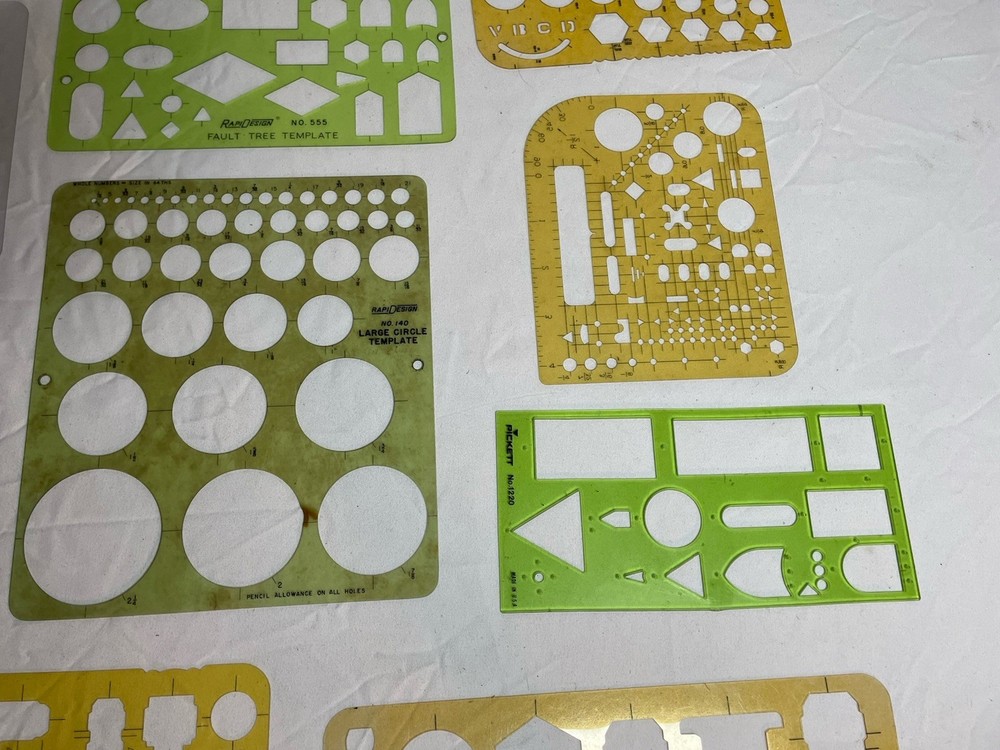 Lot Drafting Drawing Templates RapiDesign Pickett Clear View Automatic Electric