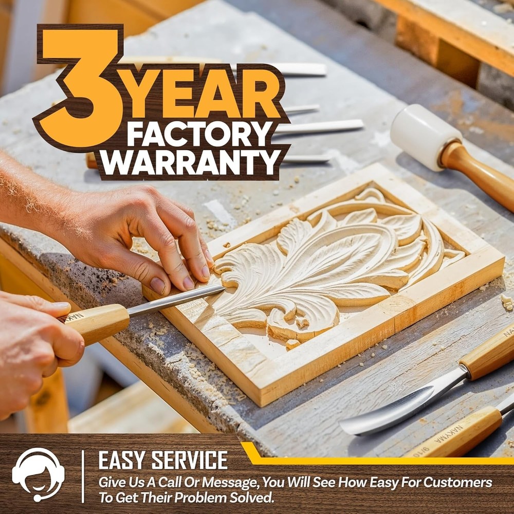 12 PCS Versatile Wood Carving Kit - Complete Tools for Impeccable Craftsmanship