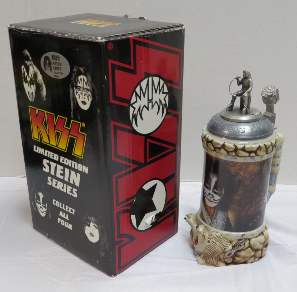 KISS PETER CRISS BEER STEIN IN BOX WITH COA #678