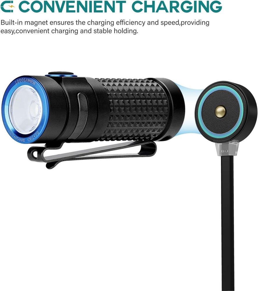 Magnetic Flashlight Charger Cable