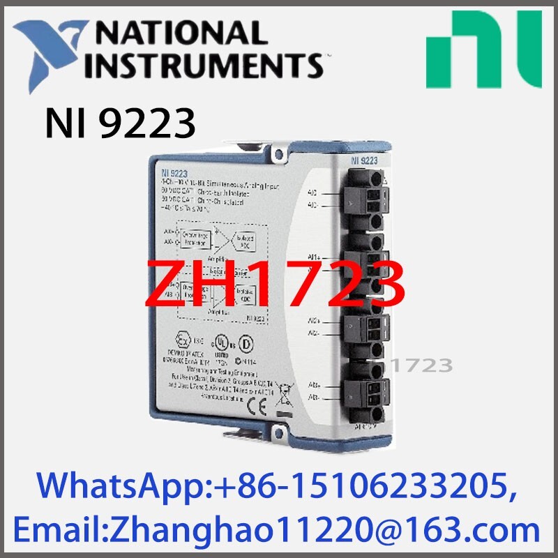 NI 9223 781398-01 4-Channel 16-Bit Simultaneous Analog Input Module