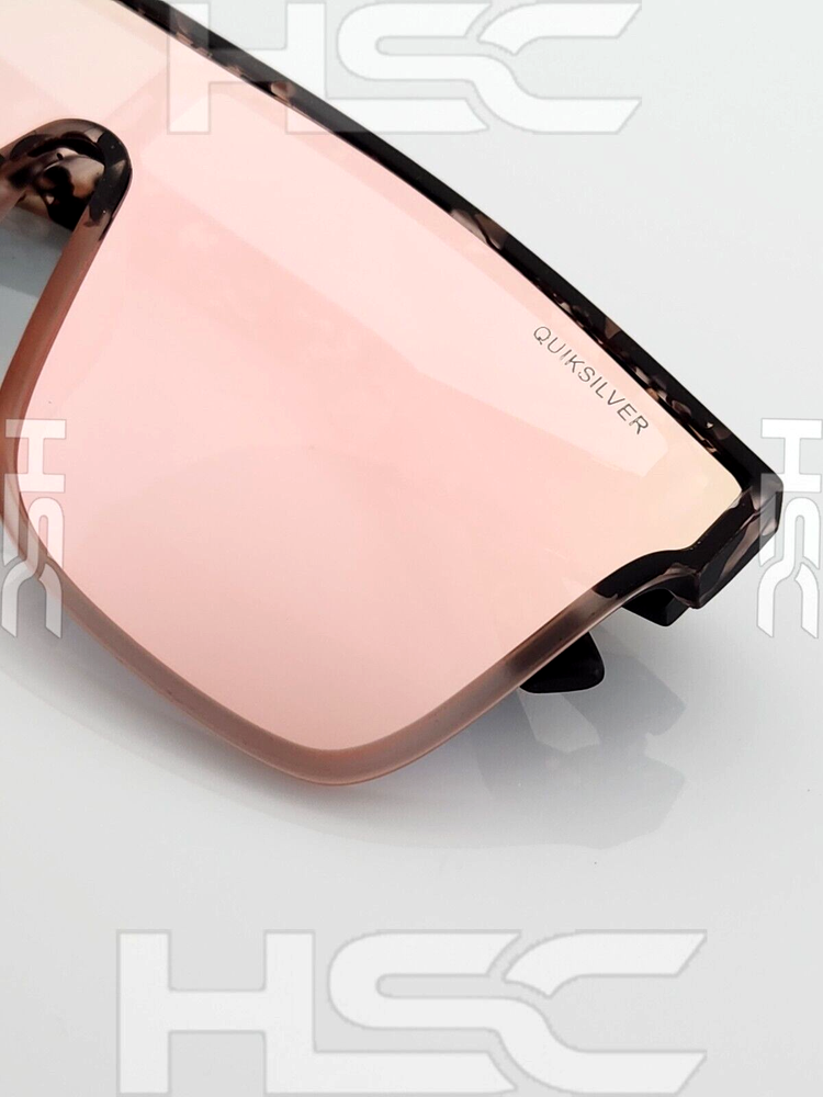 Quicksilver SciFi Shield Sunglasses Tortoise Shell Frame Flash Pink Mirror Lens