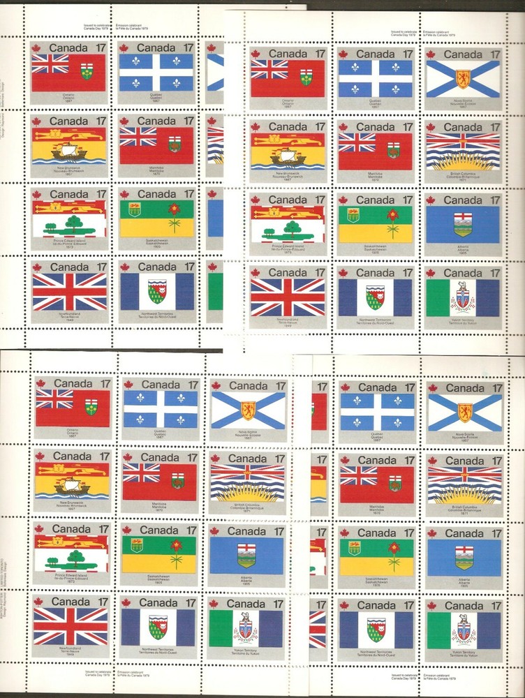 832a 17¢ Flag Sheets of 12 MSPB 4 Sheets