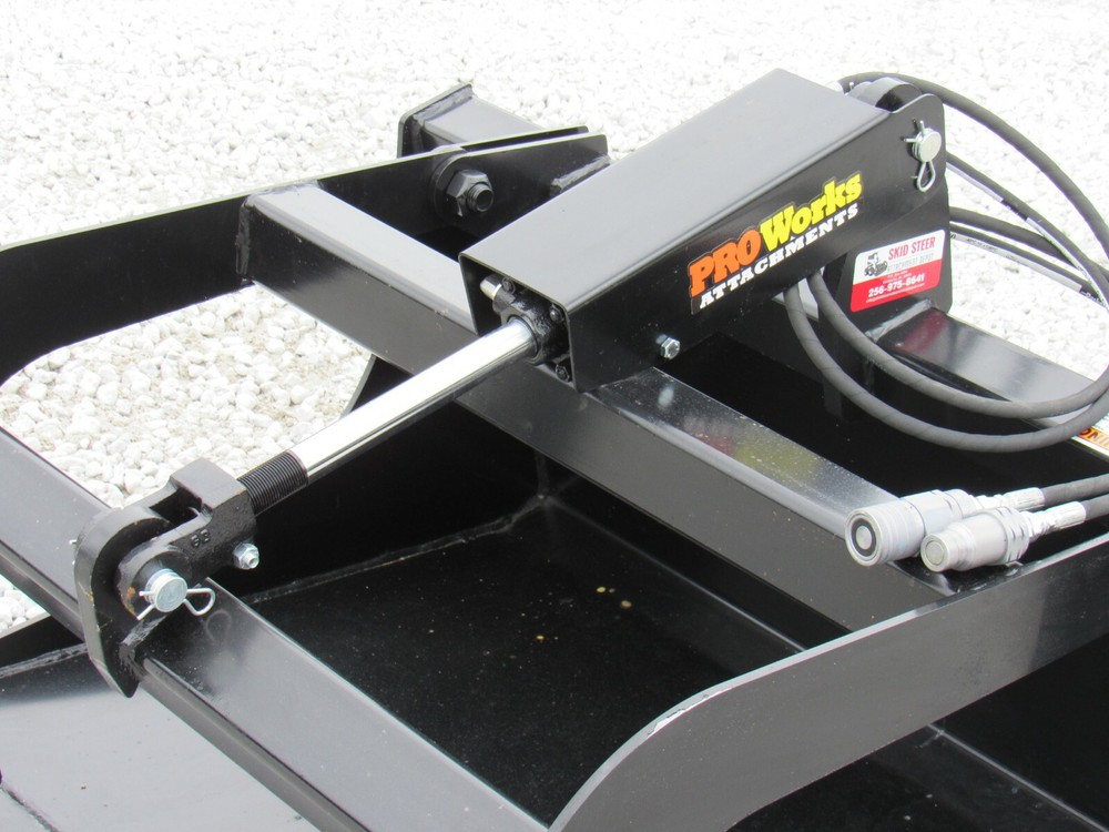 48" Solid Bottom Smooth Bucket Grapple Attachment Fits Quick Attach Loader