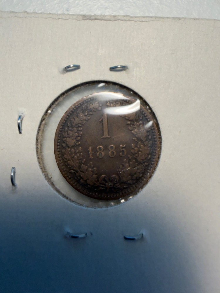 1885 Austria 1 Kreuzer coin