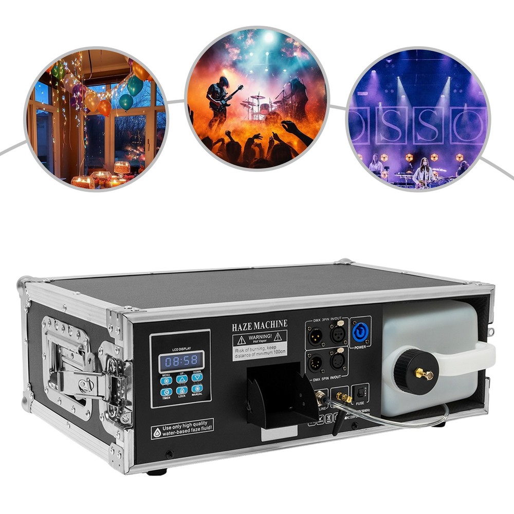 1130W Stage Mist Haze Machine 3L w/ Flight Case Package DJ Stage Effect Hazer