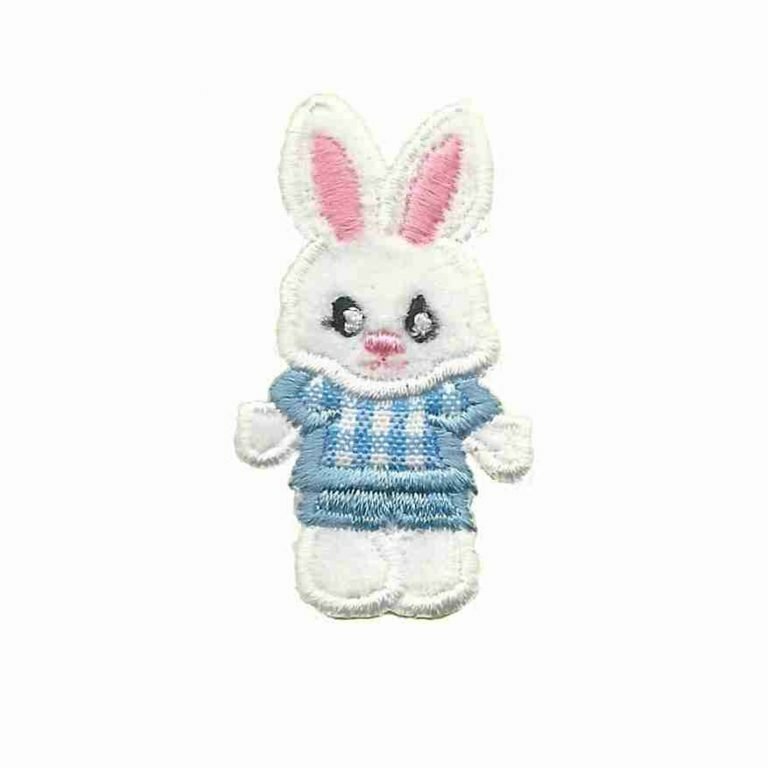 Bunny Patches (4-Pack) Easter Embroidered Iron on Patch Appliques