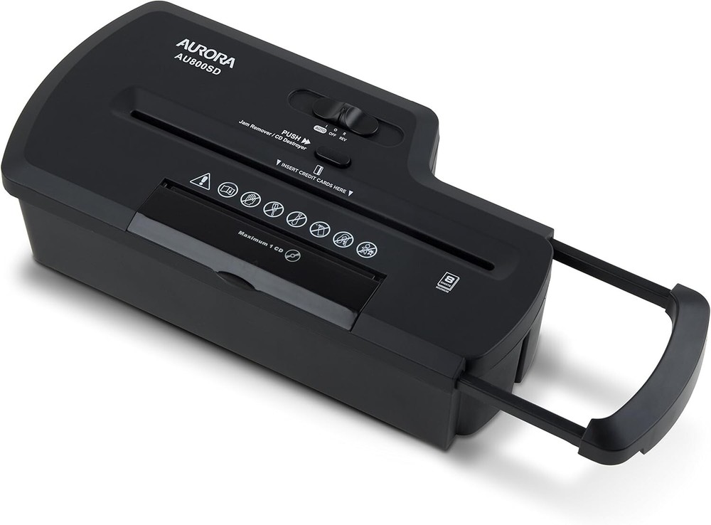 Automatic 8-Sheet Strip Cut Shredder with Jam Remover - Secure Document Solution