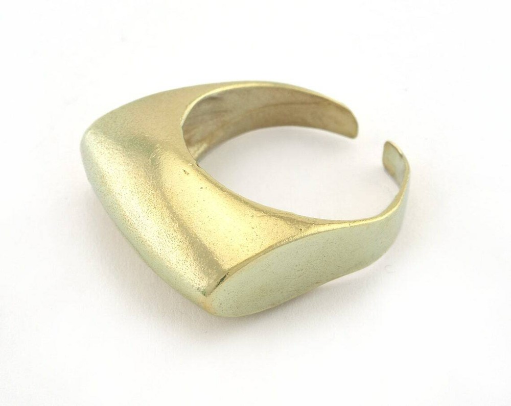 Adjustable Ring raw Brass (18.5mm 8.5US inner size ) 3282 ring27