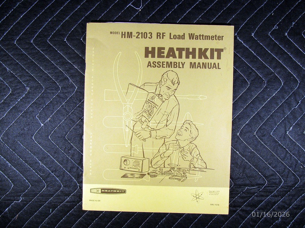 Genuine Heathkit Model HM-2103 RF Load Wattmeter Manual