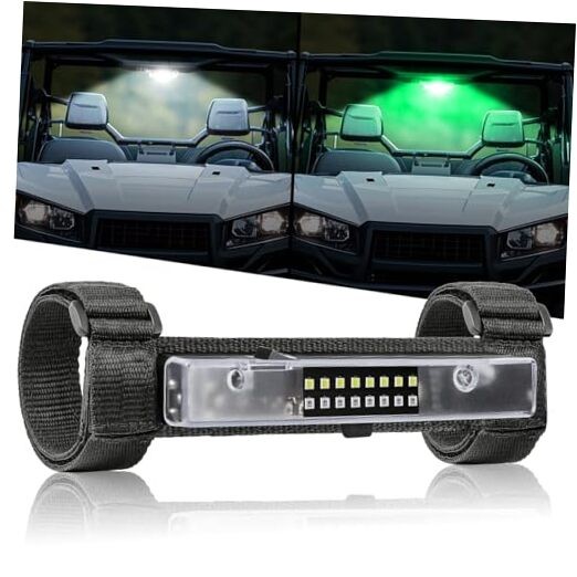 UTV Interior Dome Light with Switch,  Roll Bar Cage Mount Dome Green and White