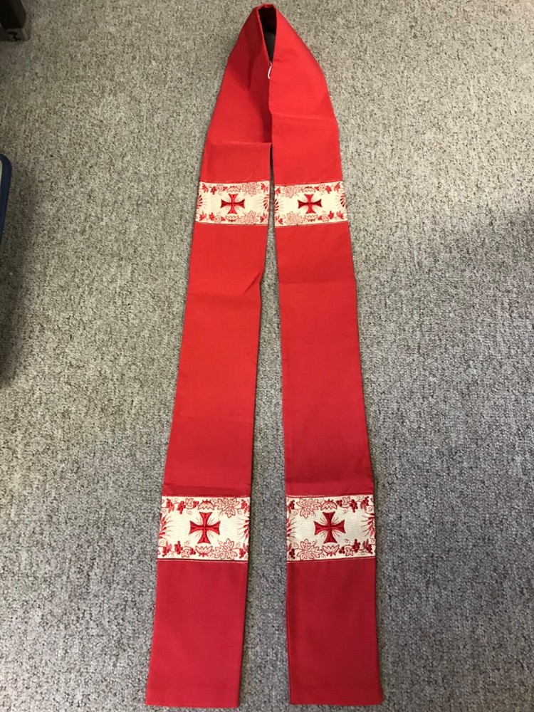 Red clergy stole
