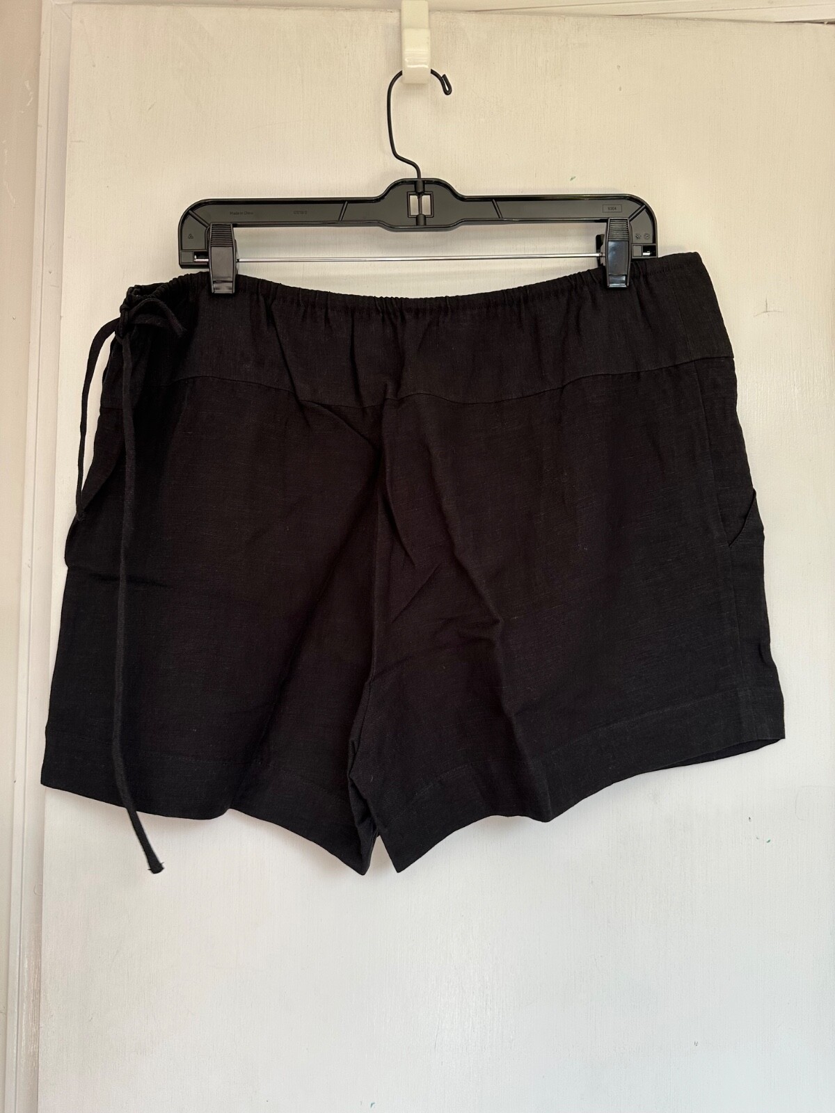 Hatch Maternity Women's THE RENATA SHORT Linen/Viscose Black $138 NEW